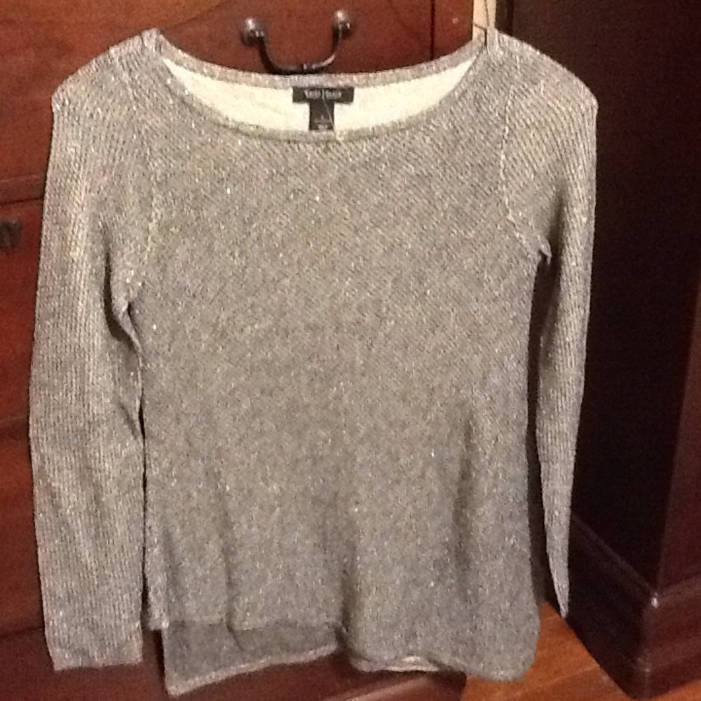 White House Black Market Silver Sweater